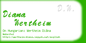 diana wertheim business card